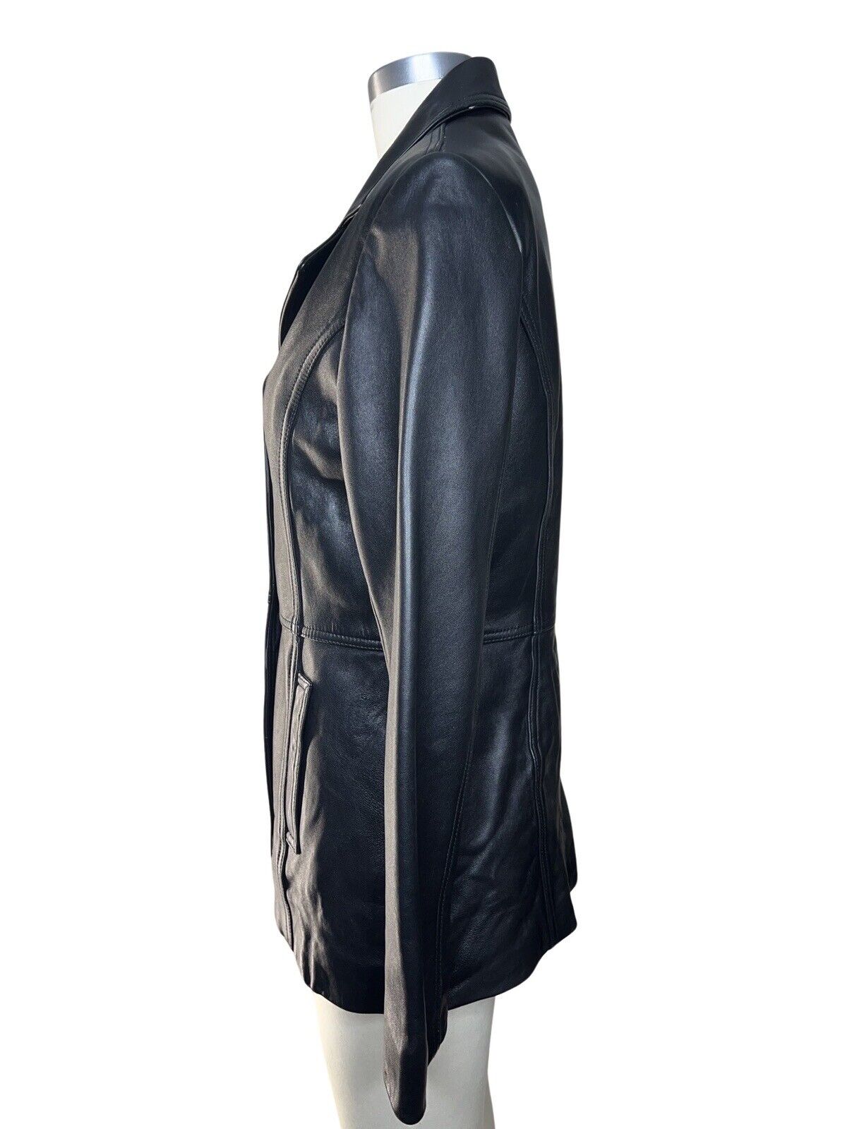 Michael Lawrence Black Butter Soft Leather Blazer Size S