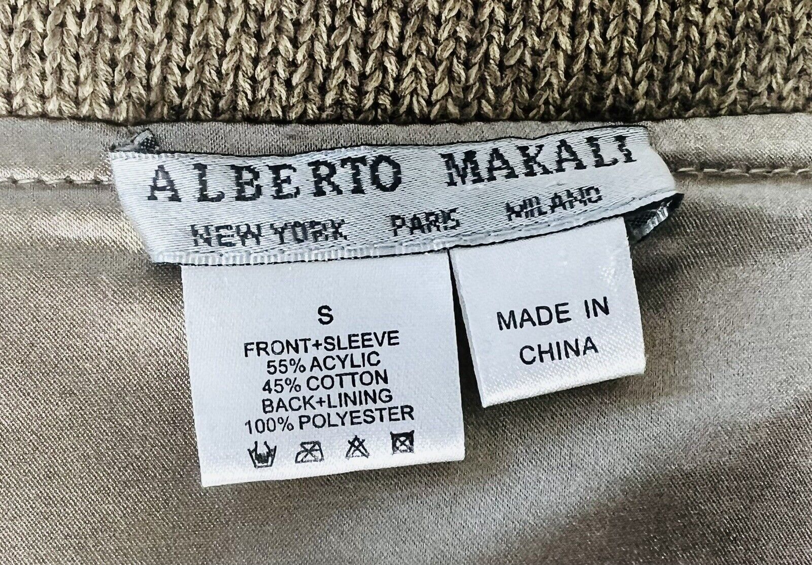 Alberto Makali Cardigan With Pearl Embellishment Animal Print Size Small