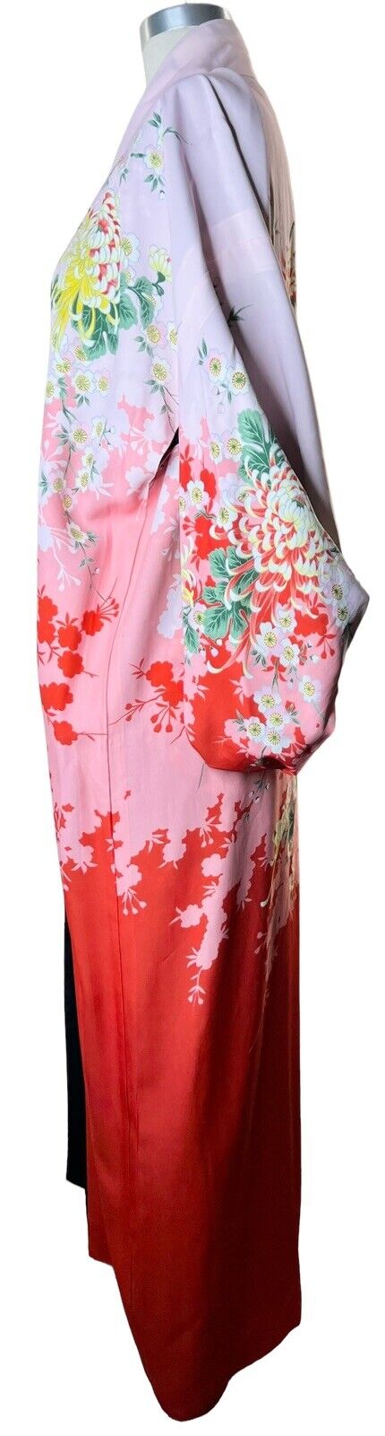 Bespoke Silk Japanese Reversible Kimono Made in Japan One Size 