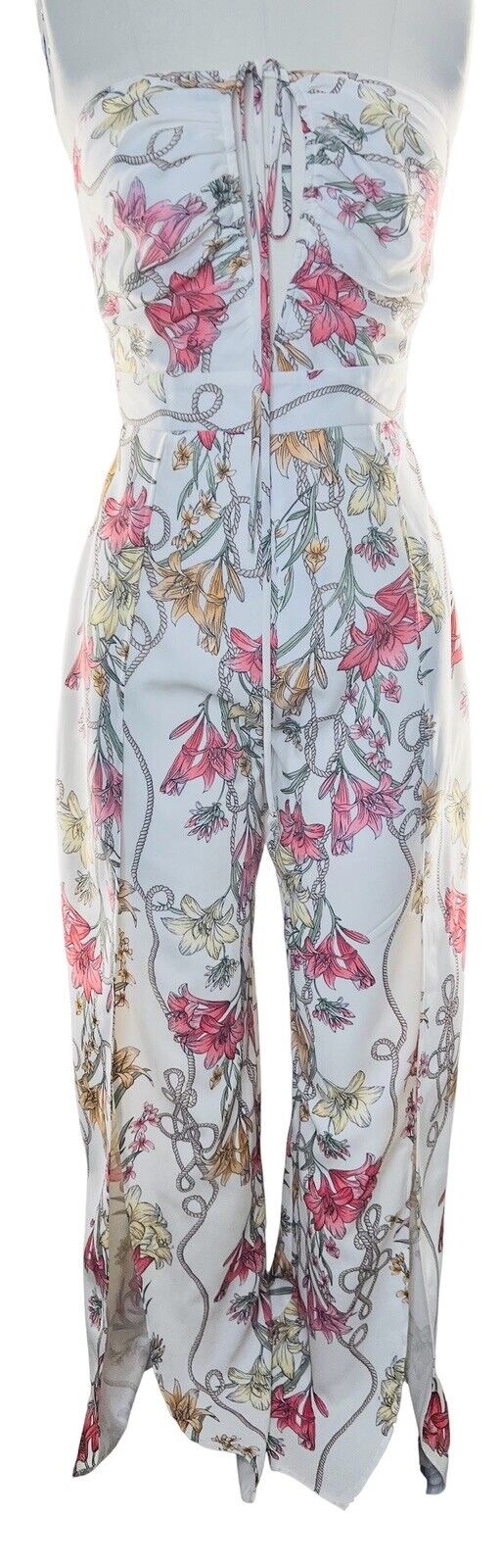 Women’s Katie May Floral Print Halter Jumpsuit Size M