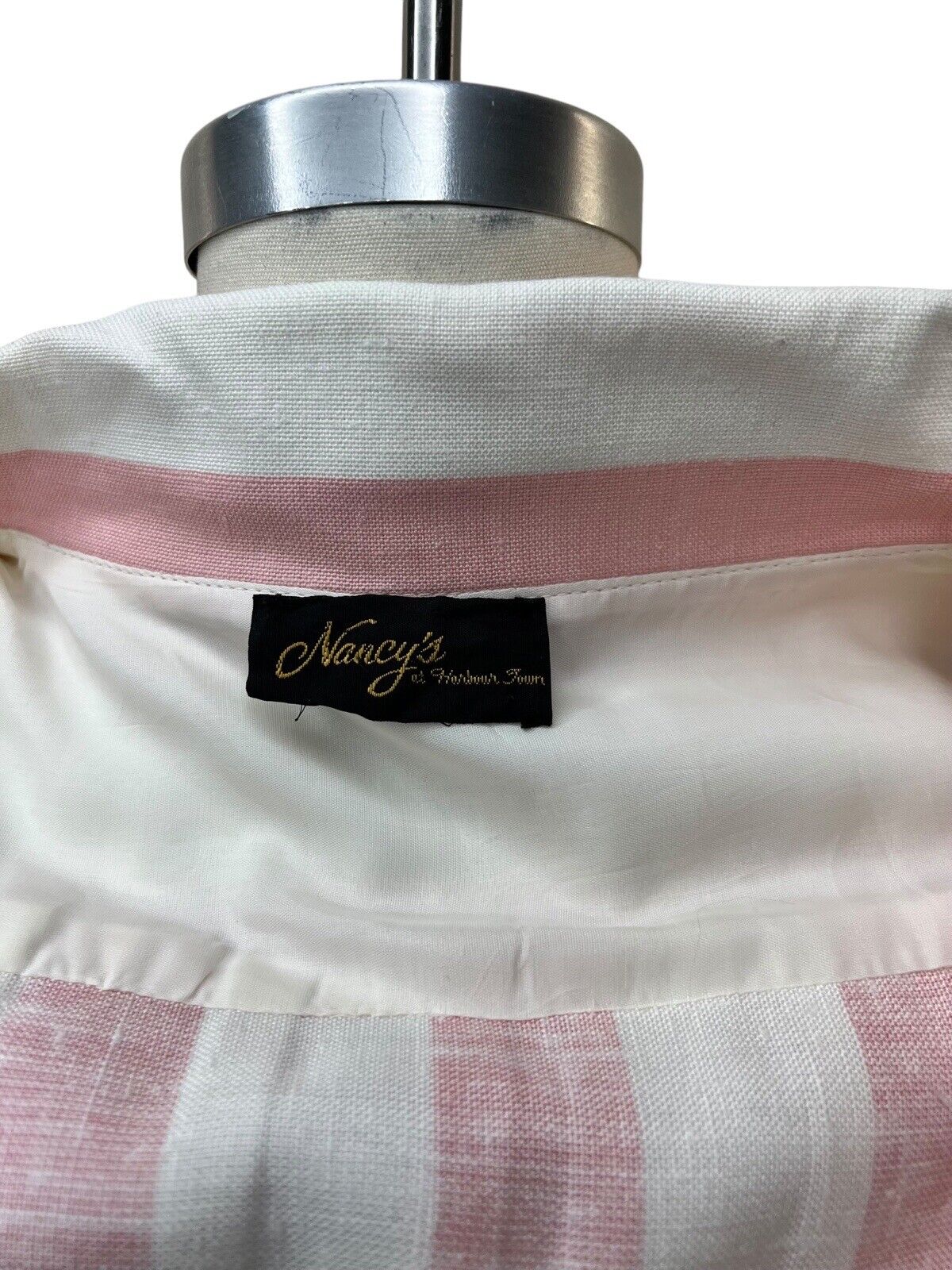 Estevez Pink & White Striped Midi Dress Size 6 