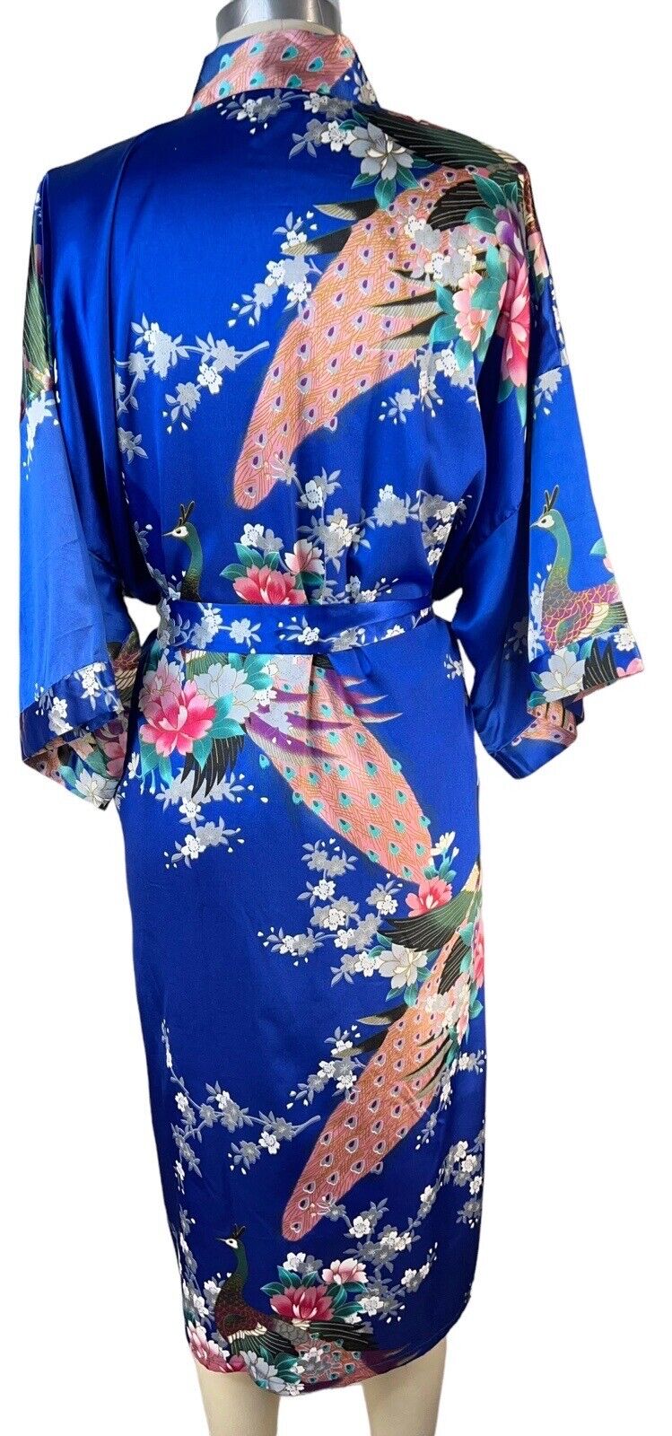 Oriental Village Silk Collection Kimono Belted Robe 