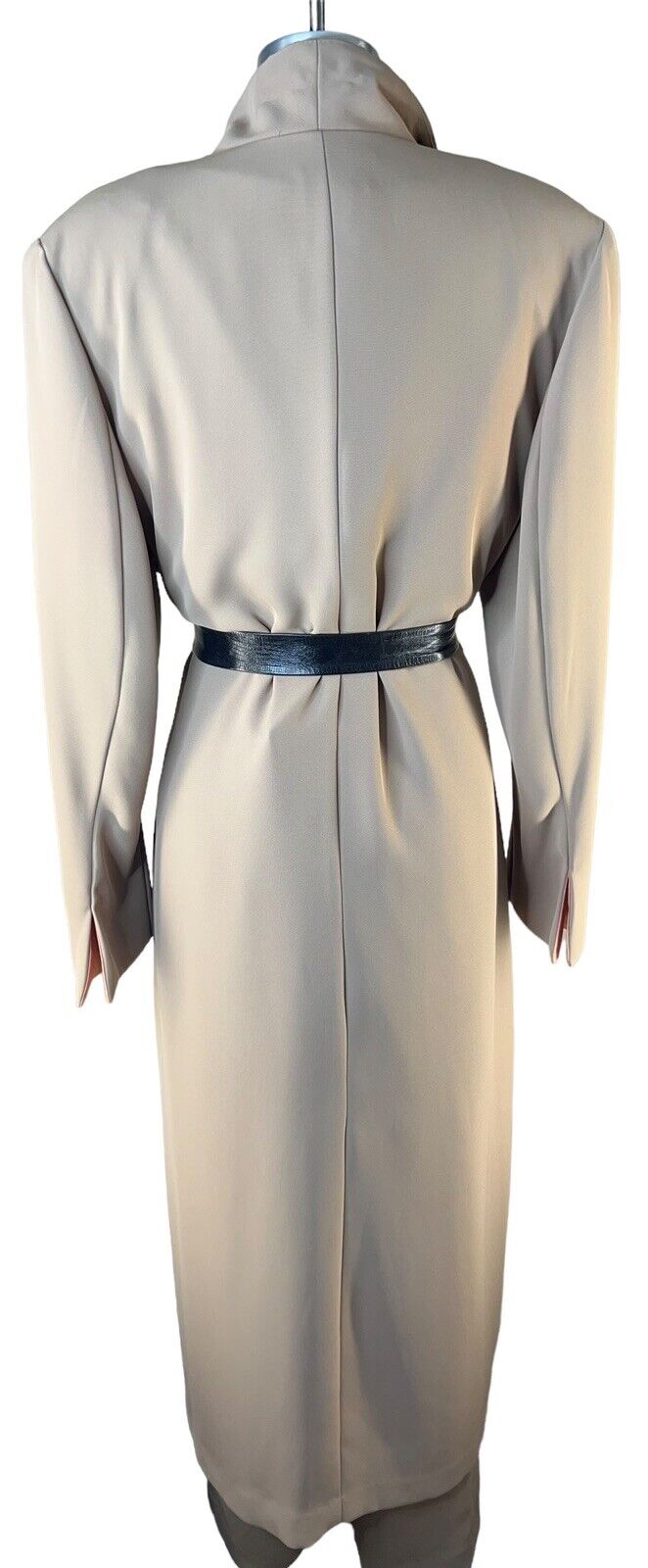 Fattaneh Bahari Tan Sleeveless Jumpsuit & Long-sleeve Duster Two-piece Set Sz 14