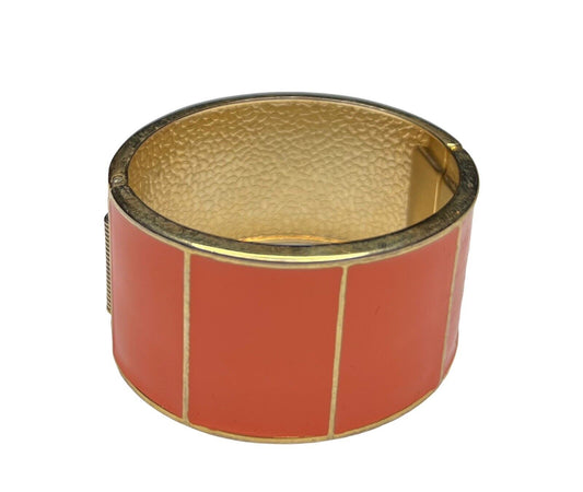 Banana Republic Coral & Gold Cuff Bracelet 