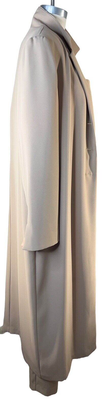 Fattaneh Bahari Tan Sleeveless Jumpsuit & Long-sleeve Duster Two-piece Set Sz 14