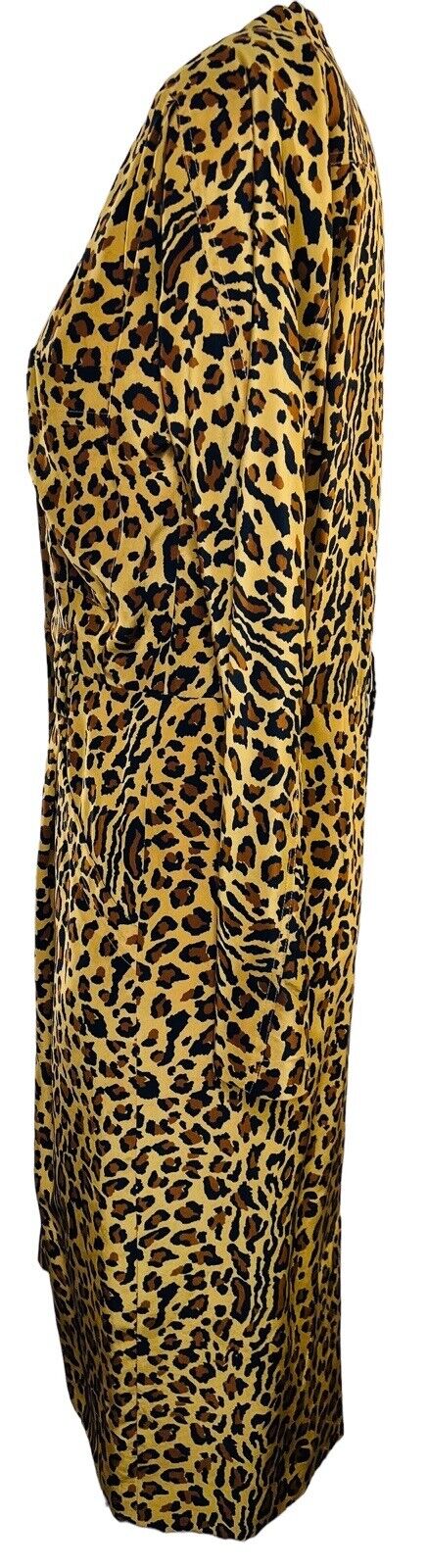 Gillian Silk Leopard Print Midi Dress Size 4