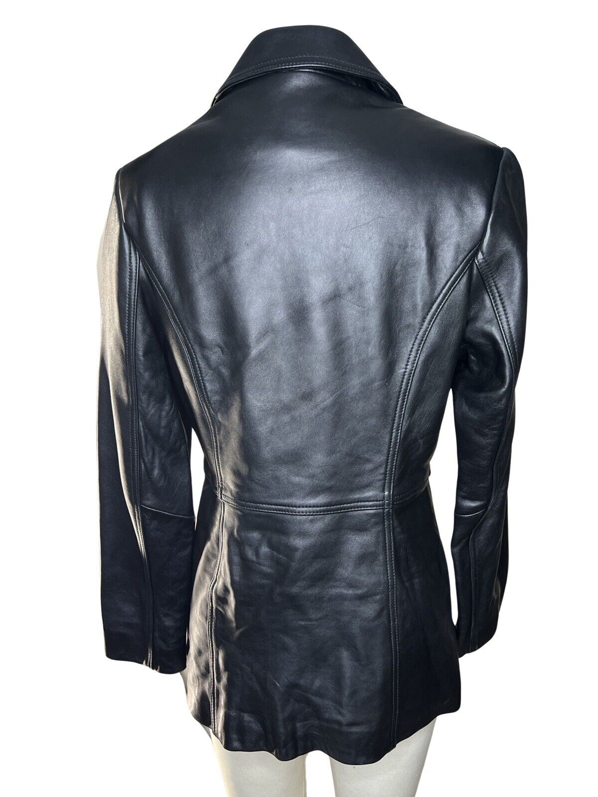 Michael Lawrence Black Butter Soft Leather Blazer Size S