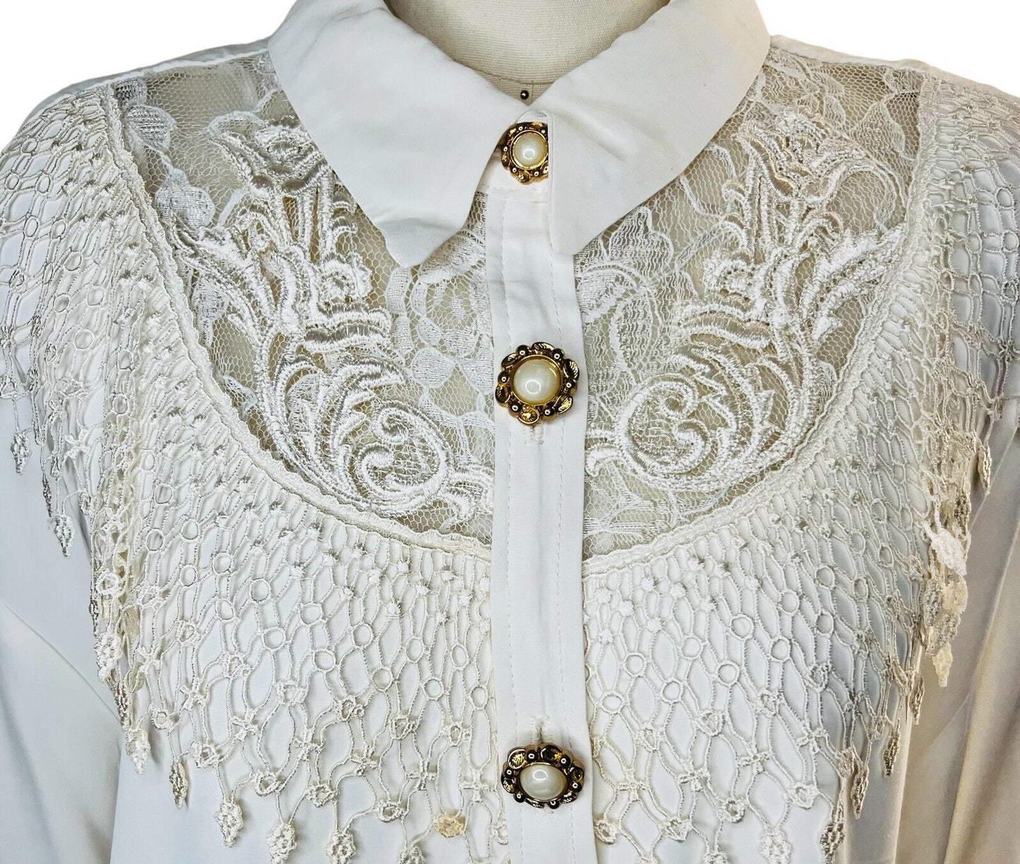 Adrian Jordan Blouse Lace Detail Size 22