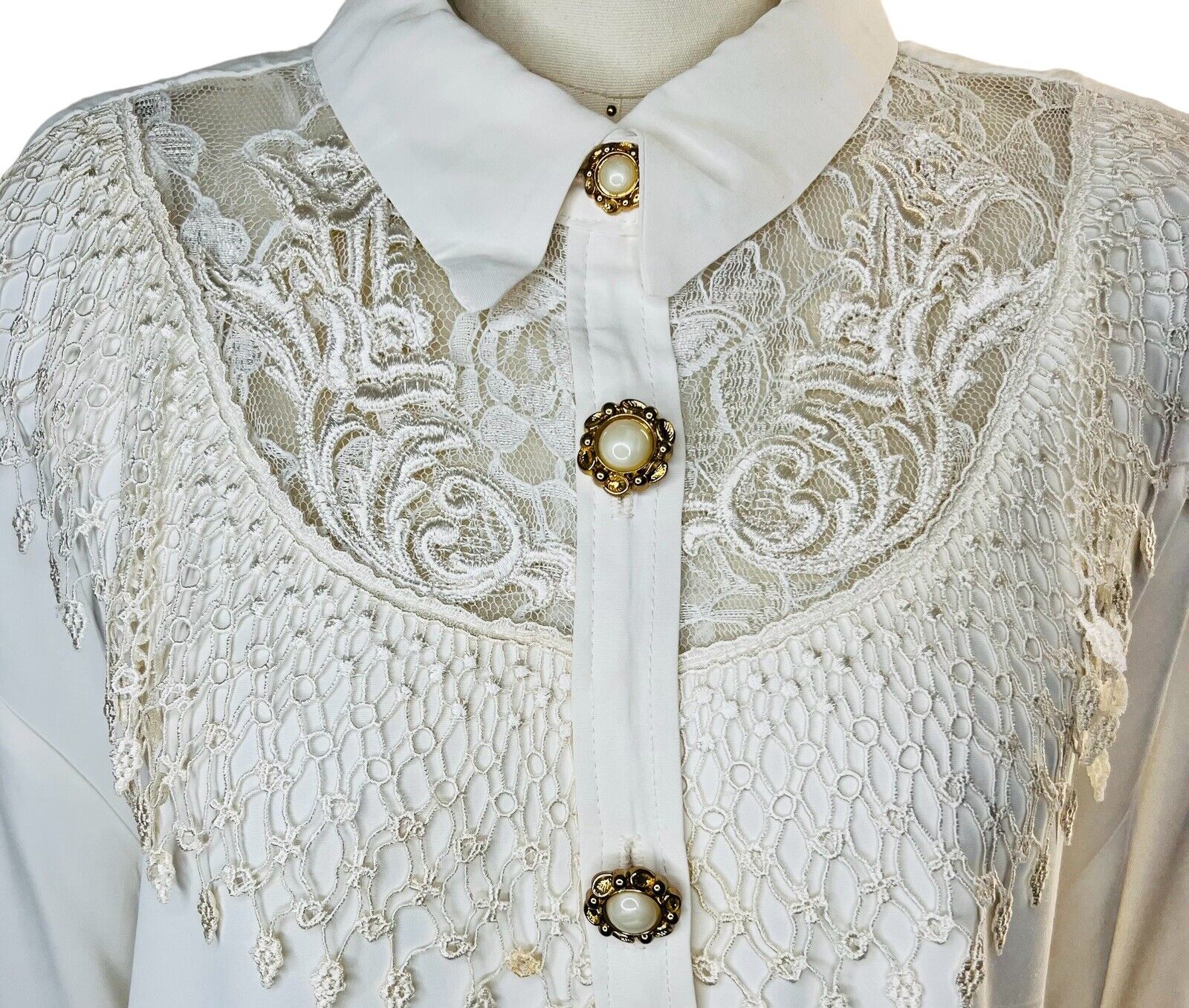 Adrian Jordan Blouse Lace Detail Size 22