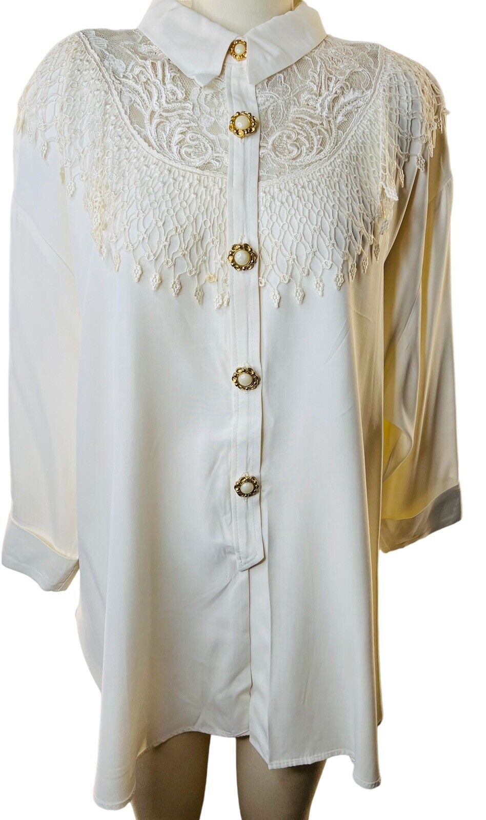 Adrian Jordan Blouse Lace Detail Size 22