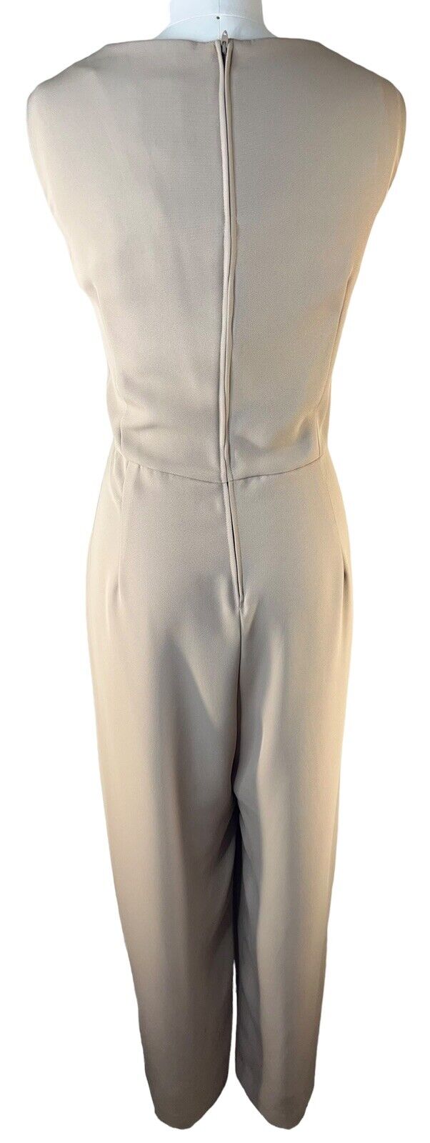 Fattaneh Bahari Tan Sleeveless Jumpsuit & Long-sleeve Duster Two-piece Set Sz 14