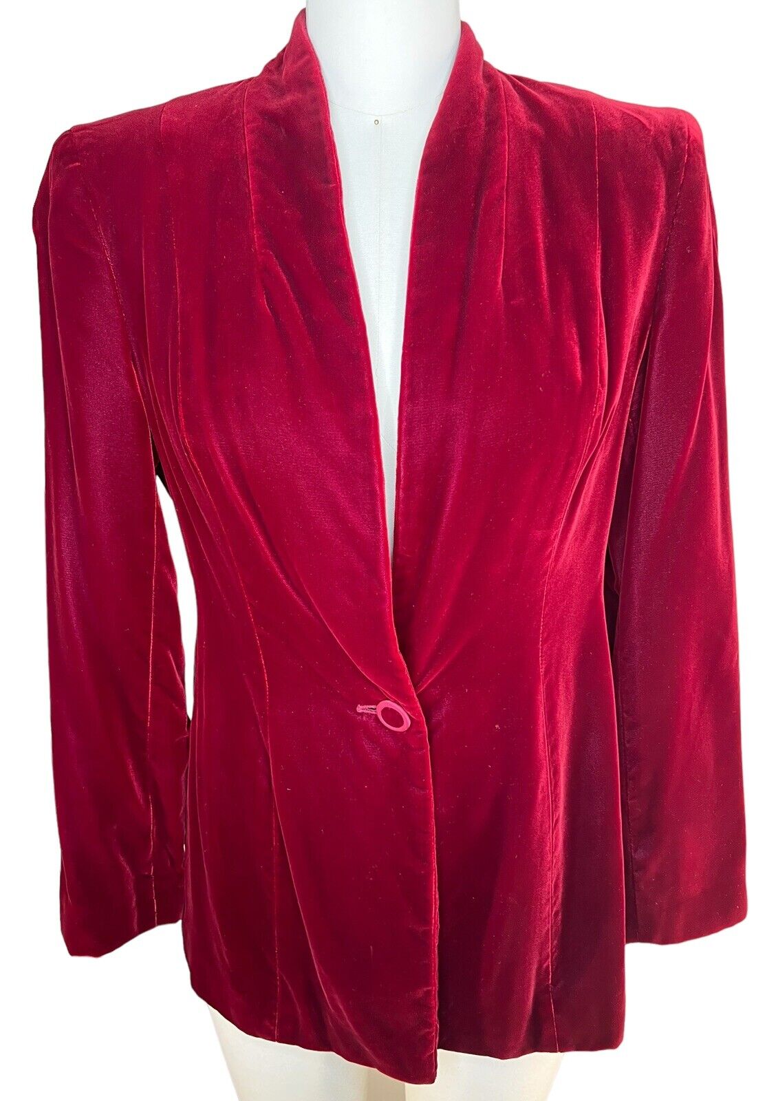 Episode Wine Red Velour One Button Blazer Size 2