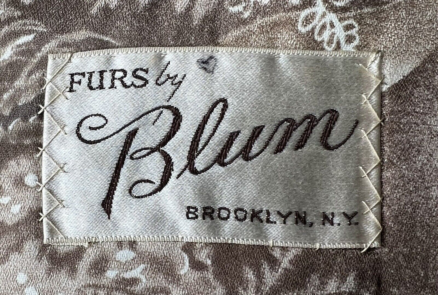 Furs By Blum Brooklyn NY Leather And Fox Fur 3/4 Length Jacket Size Small Medium