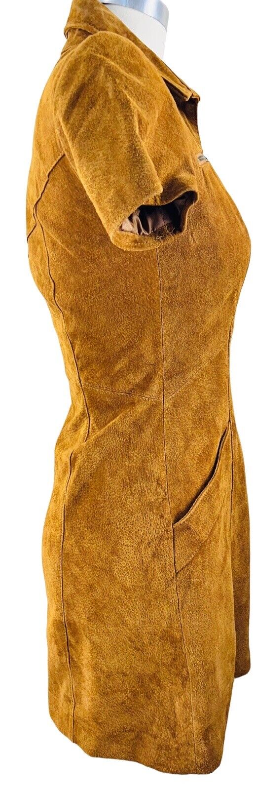 Ecote For Urban Outfitters Size 0 Cognac Suede Mini Dress