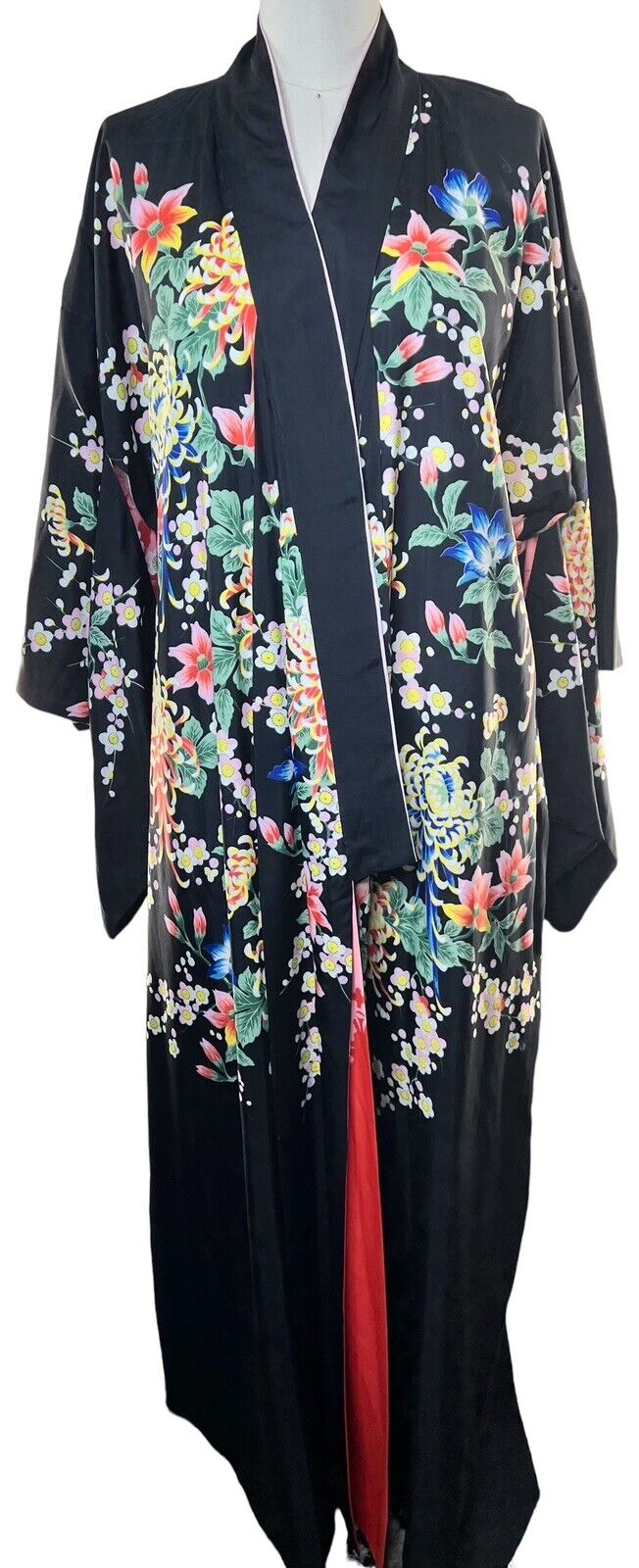 Bespoke Silk Japanese Reversible Kimono Made in Japan One Size 