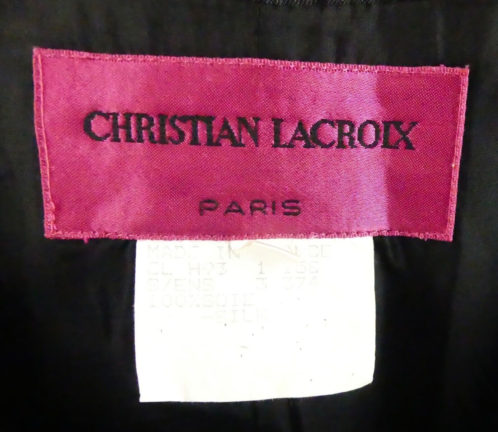 Christian Lacroix Silk Blazer With Gold Chains Size Small