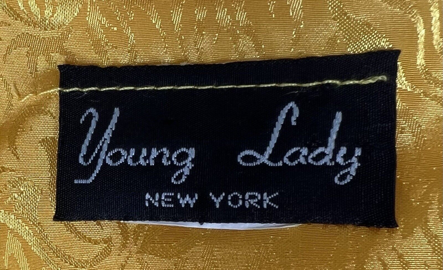 Young Lady New York Cap Sleeved Yellow Dress Pockets Size 9/10