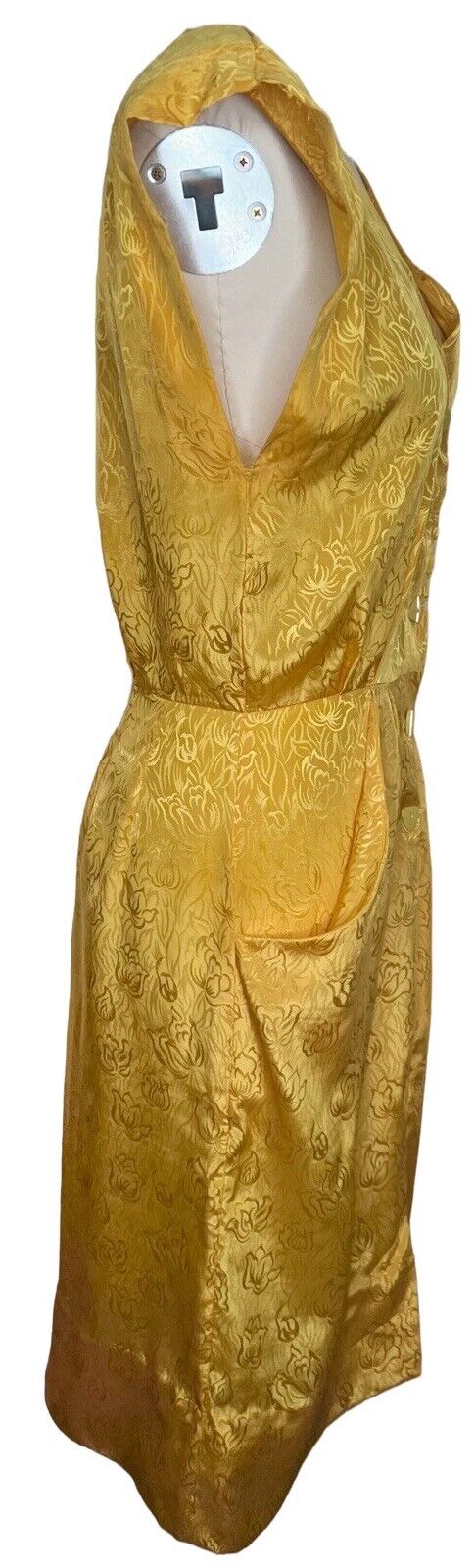 Young Lady New York Cap Sleeved Yellow Dress Pockets Size 9/10