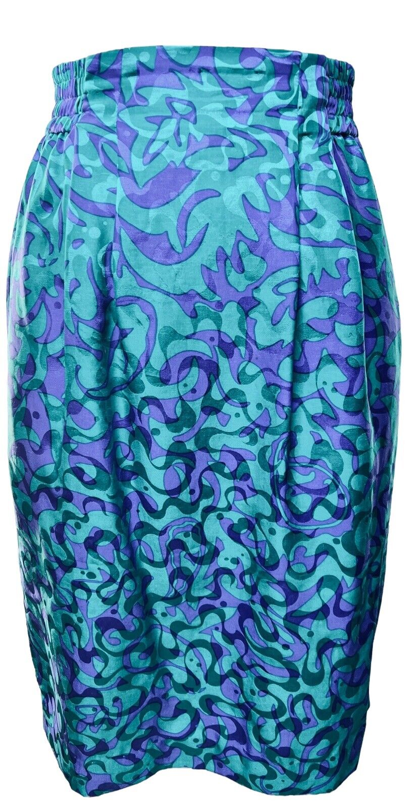 Adrianna Papell Purple & Green Silk Skirt Set Size 4